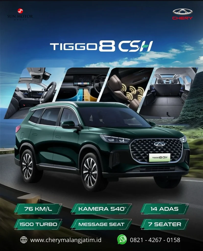 Harga Chery Tiggo 8 CSH di Malang Jawa Timur