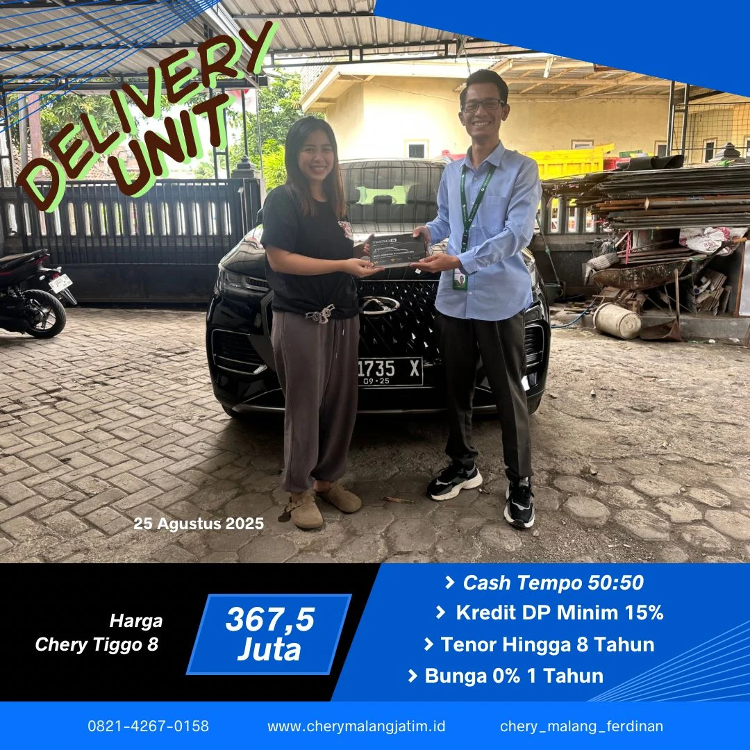 Serah Terima Mobil Chery Tiggo 8 di pasuruan