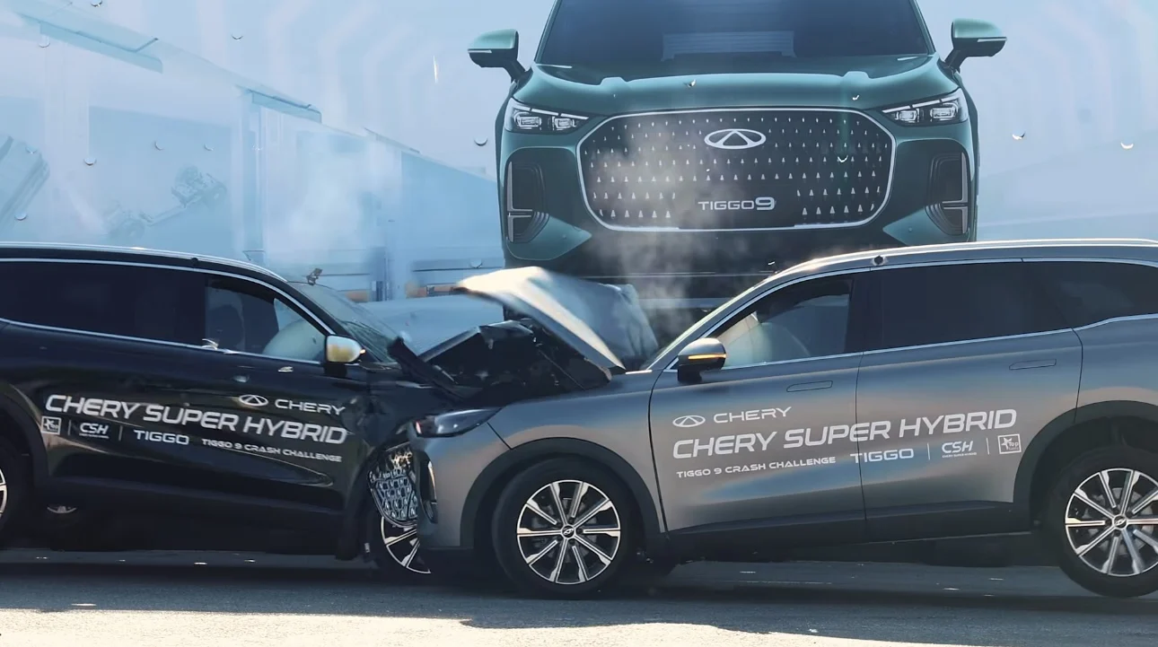 Uji Tabrak Chery Tiggo 9 CSH di South Afrika